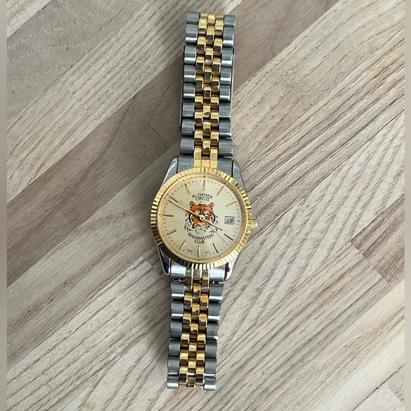 Al Chymia Circus Ringmasters Club Men’s Watch Vintage Two Tone Bracelet Date Wnd - Picture 5 of 11